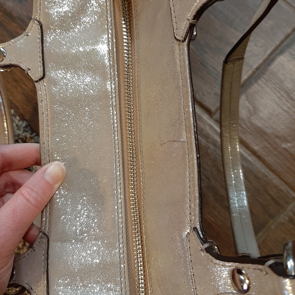 Rose Gold Shimmer Coach Purse - Picture 5 of 5